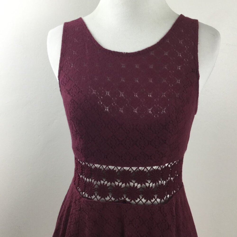 Free People Burgundy Dress 0 - Picture 3 of 8